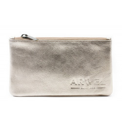 Zlatá kožená etue Kaylee