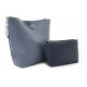 Modrý dámský kabelkový set 2v1 Saima