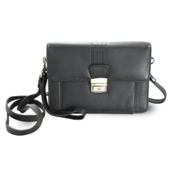 Černá pánská kožená etue se sklápěcím registrem Zander