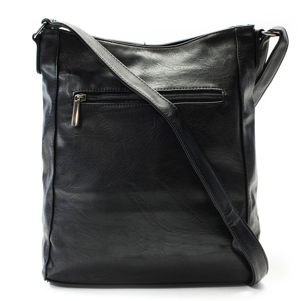 Černá moderní zipová crossbody kabelka Ulpu
