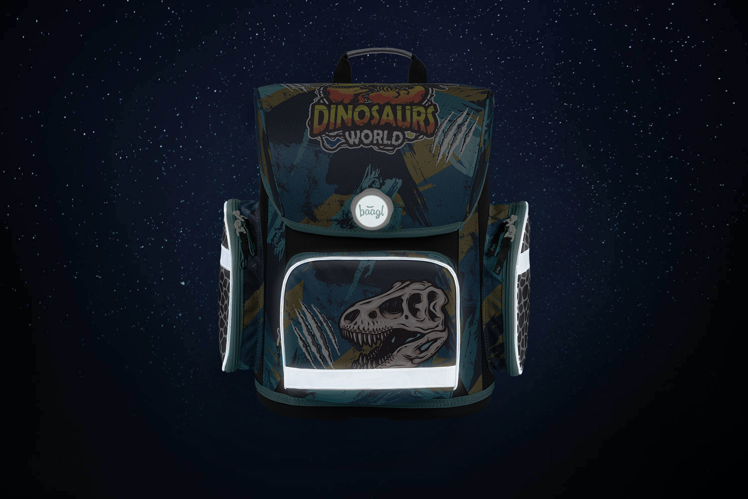 Klopnová školní aktovka pro kluky s motivem dinosaura Ilari