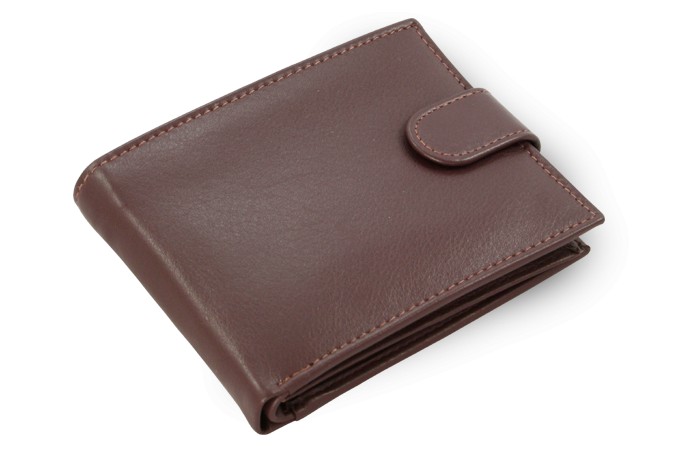 Tmavě hnědá pánská kožená peněženka Thomas