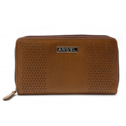 Světle hnědá dámská kožená zipová peněženka Melinda