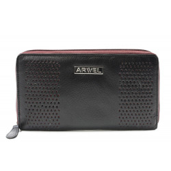 Černá dámská kožená zipová peněženka Melinda