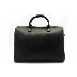 Černá luxusní kožená cestovní taška Timot