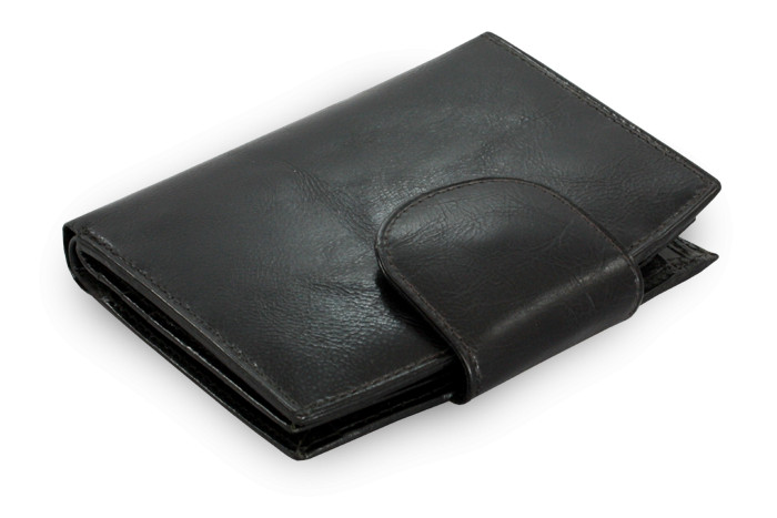 Černá dámská kožená peněženka se zápinkou Eruvére