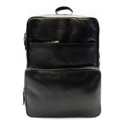 Černý pánský kožený batoh Lótiel