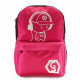 Růžový studentský zipový batoh s USB portem Ilfirino