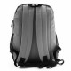 Světle šedý studentský zipový batoh s USB portem Ilfirino