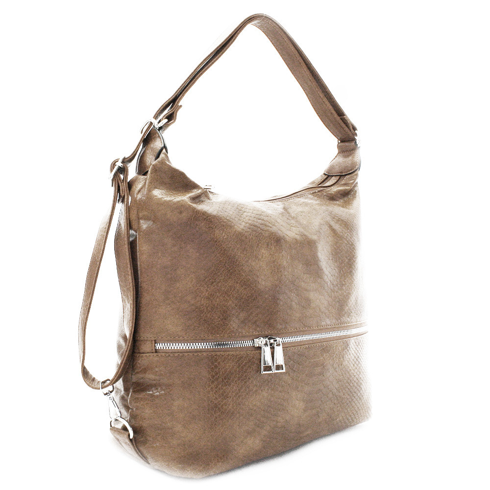 Béžová kabelka s kombinací batohu Landyn