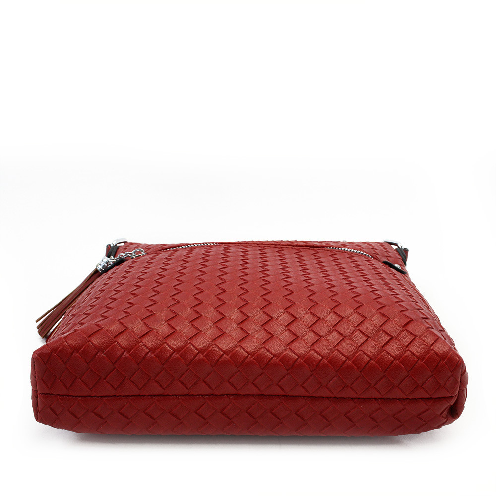 Červená dámská crossbody kabelka s texturou Annis