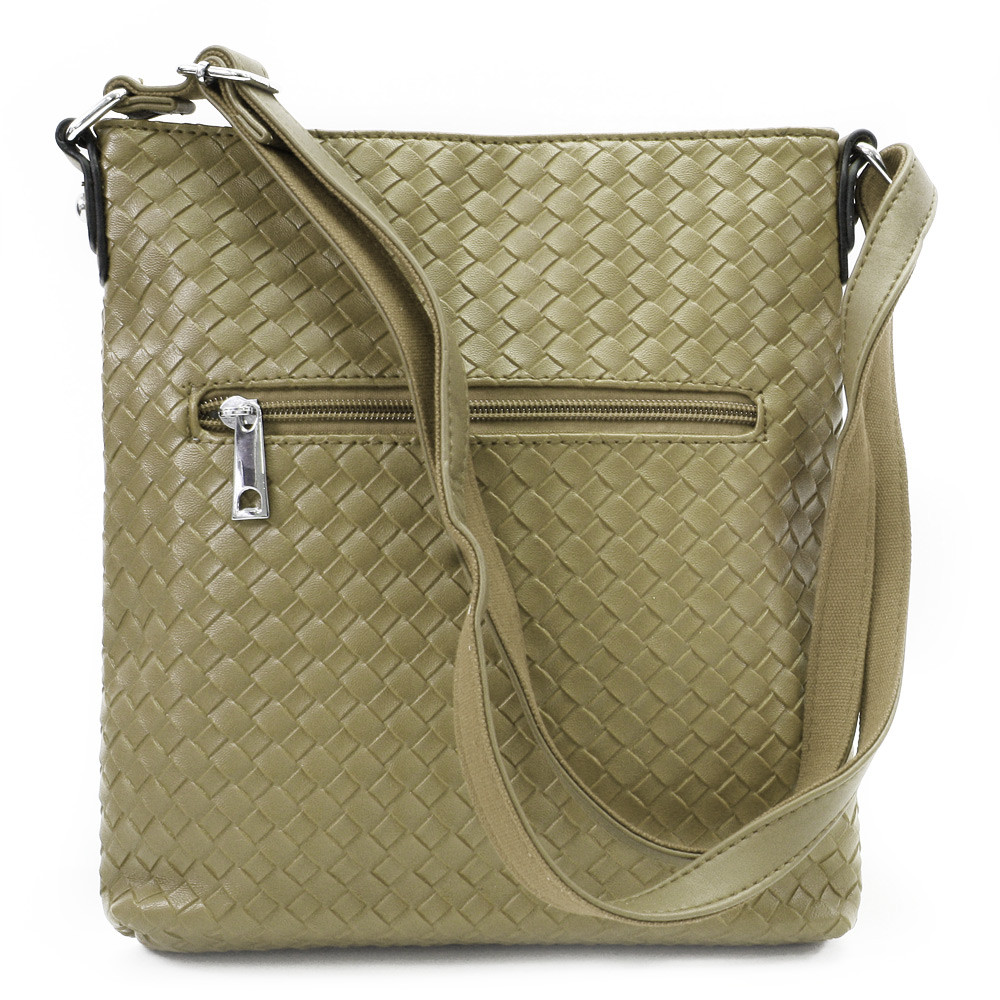 Světle zelená dámská crossbody kabelka s texturou Annis