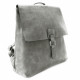 Světle šedý klopnový dámský batoh Mano