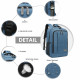 Modrý voděodolný vícekomorový batoh s USB portem Ventlie