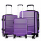 Fialový kvalitní cestovní set kufrů 3 v 1 Brenton