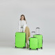 Světle zelený kvalitní cestovní set kufrů 3 v 1 Brenton