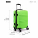 Světle zelený kvalitní cestovní střední kufr Jaiden