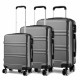 Šedý kvalitní cestovní set kufrů 3 v 1 Caden