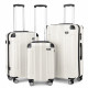 Krémový cestovní kvalitní set kufrů 3v1 Cenen