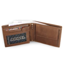 Tmavě hnědá pánská kožená peněženka Malachi