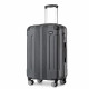 Šedý cestovní kvalitní velký kufr Cenen