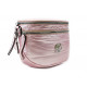 Růžová prošívaná dámská zipová kabelka Antoel