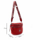 Červená prošívaná dámská zipová kabelka Antoel