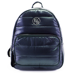 Tmavě modrý prošívaný dámský zipový batoh Agnesie
