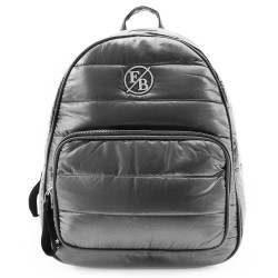 Šedý prošívaný dámský zipový batoh Agnesie