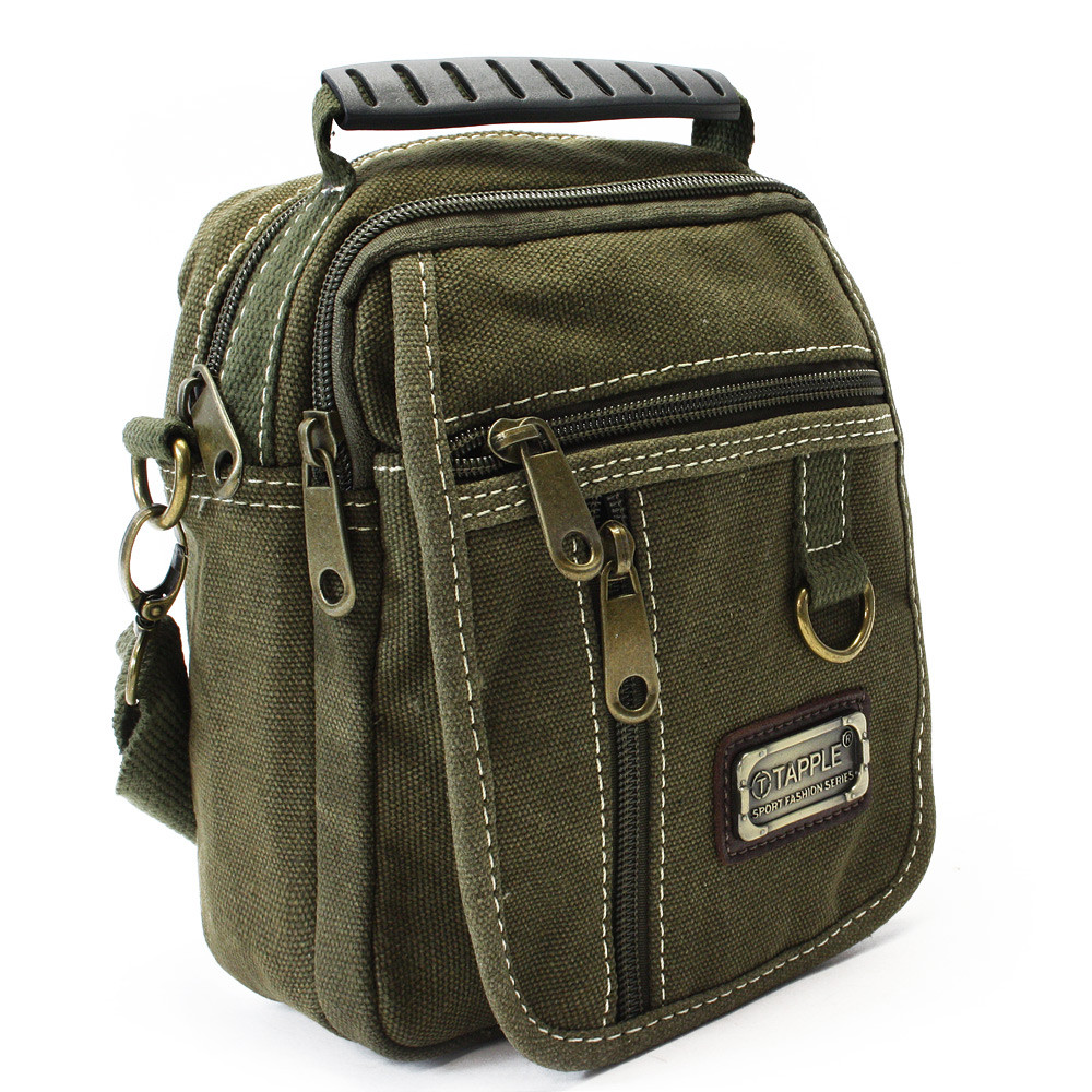 Tmavě zelená pánská crossbody taška Urijah