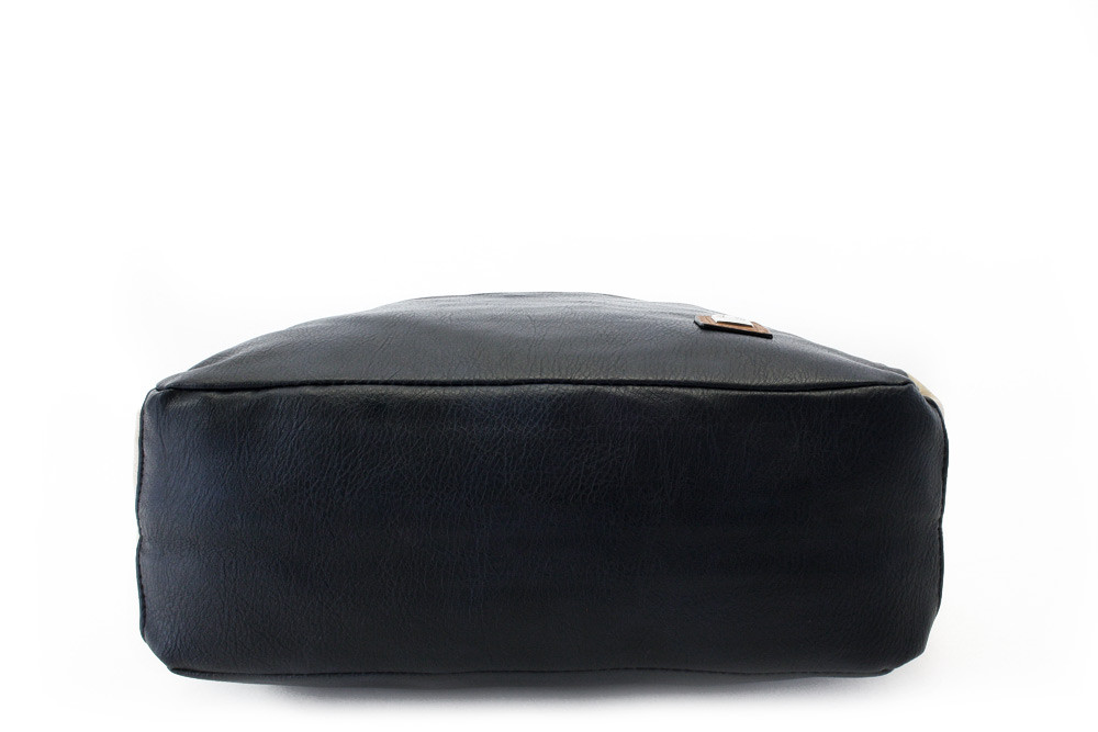 Béžovočerná dámská dvouzipová kabelka Hilppa