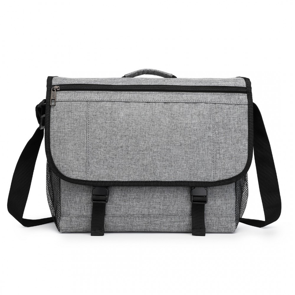 Šedá pánská klopnová taška na notebook Minttu