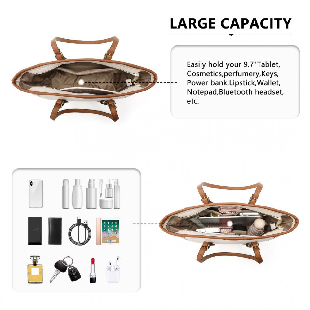 Béžová dámská zipová kabelka přes rameno Evathia