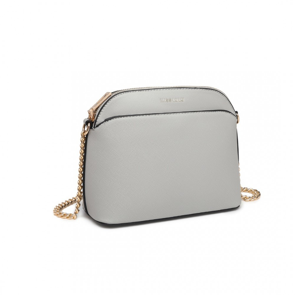 Šedá elegantní crossbody dámská kabelka Chrisa