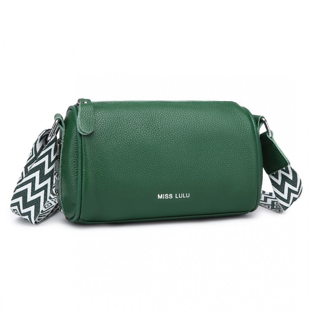 Zelená kožená crossbody dámská kabelka Iousta