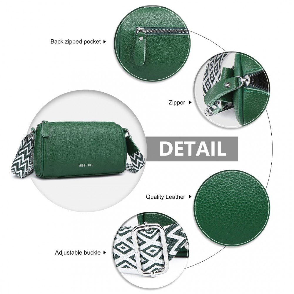 Zelená kožená crossbody dámská kabelka Iousta