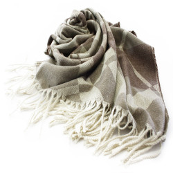 Hnědý barevný dámský hřejivý šátek Talon