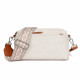 Béžová crossbody kabelka s výrazným popruhem Bethany
