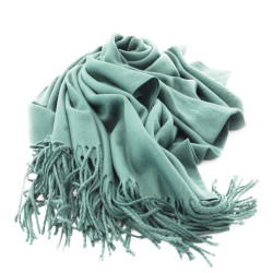 Světle zelený jednobarevný dámský hřejivý šátek Siglitiki