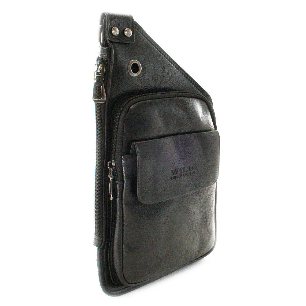 Černý pánský zipový crossbag Adona