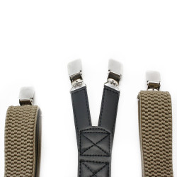 Tmavě béžové stylové klasické pánské kšandy Choso