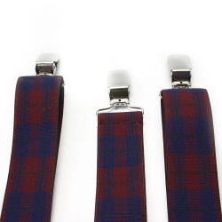 Červenomodré stylové pánské kšandy Phineas