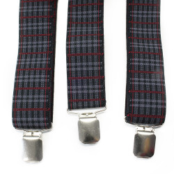 Tmavě šedé stylové pánské kšandy Phineas