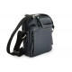 Tmavě modrý pánský kožený zipový crossbag Gabry
