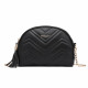 Černá dámská dvouzipová crossbody kabelka Winfred