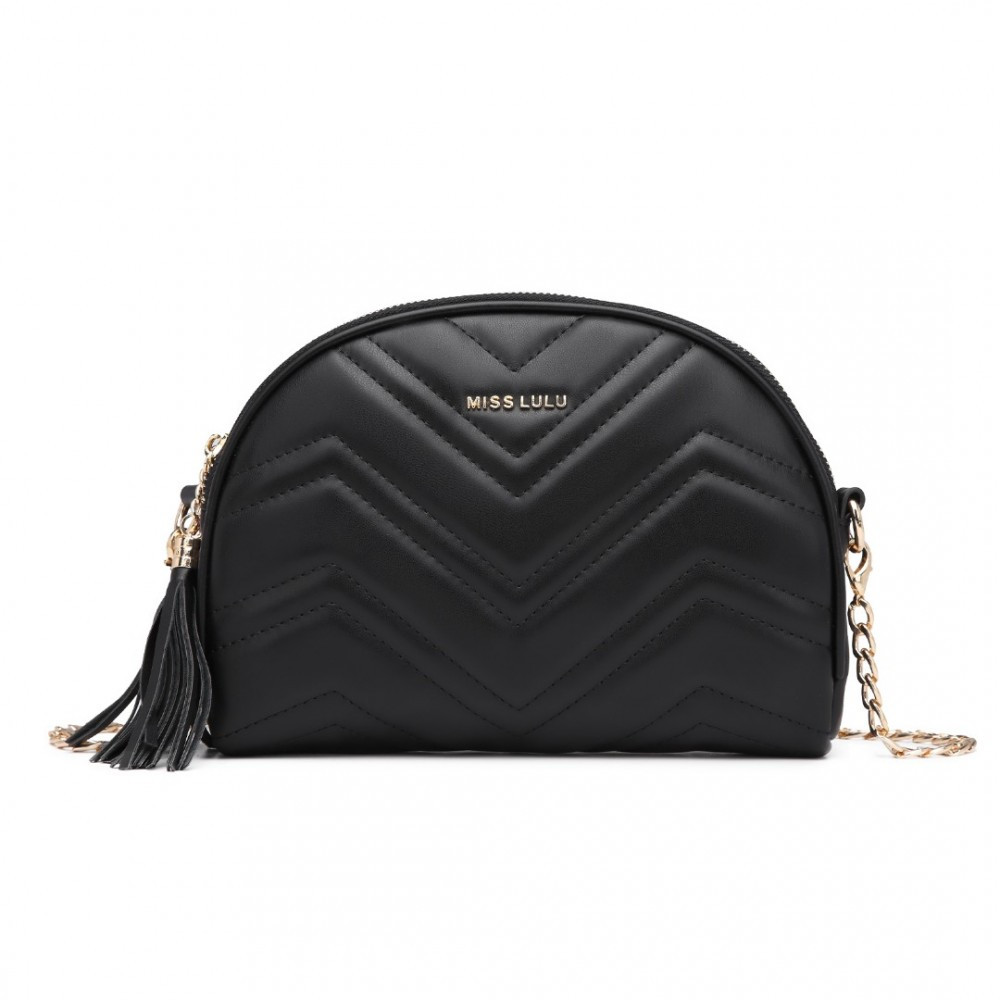 Černá dámská dvouzipová crossbody kabelka Winfred