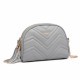 Šedá dámská dvouzipová crossbody kabelka Winfred