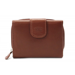 Hnědá dámská zipová peněženka se zápinkou Asmo