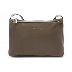 Hnědošedá dámská kožená kabelka Amilies