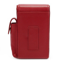 Červené kožené dlouhé pouzdro na cigarety Luis